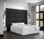 Bett mit modernen Design Dufourspitze 07, Farbe: Weiß - Liegefläche: 140 x 200 cm (B x L)