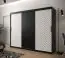 Kleiderschrank mit modernen Design Mulhacen 36, Farben: Schwarz matt / Weiß matt - Abmessungen: 200 x 250 x 62 cm (H x B x T), mit 10 Fächern