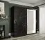 Eleganter Kleiderschrank im modernen Design Ätna 89, Farbe: Schwarz matt / Schwarzer Marmor - Abmessungen: 200 x 200 x 62 cm (H x B x T), mit 10 Fächern