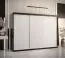 Schlichter Kleiderschrank Balmenhorn 23, Farbe: Schwarz matt / Weiß matt - Abmessungen: 200 x 250 x 62 cm (H x B x T), mit drei Türen