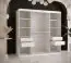 Edler Kleiderschrank mit 10 Fächern Balmenhorn 62, Farbe: Weiß matt / Schwarz matt - Abmessungen: 200 x 180 x 62 cm (H x B x T), mit genügend Stauraum