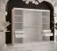 Edler Kleiderschrank mit genügend Stauraum Balmenhorn 90, Farbe: Weiß matt / Schwarz matt - Abmessungen: 200 x 200 x 62 cm (H x B x T), mit einer Spiegeltür