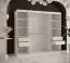 Kleiderschrank mit einer Spiegeltür Liskamm 41, Farbe: Weiß matt - Abmessungen: 200 x 200 x 62 cm (H x B x T), mit 10 Fächern und zwei Kleiderstangen