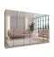 Drehtürenschrank | Farbe: Kaschmir | Soft-Close-Funktion | Griffe: Kaschmir | 3 Fächer | 3 Kleiderstangen | Maße: 300 x 52 x 202 cm | ABS | Kleiderschrank