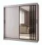 Kleiderschrank / Schiebetürenschrank | dekorative Spiegeltür | Kaschmir | 10 Fächer | 2 Kleiderstangen | 200 x 62 x 200 cm | für Schlafzimmer