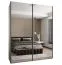 Kleiderschrank / Schiebetürenschrank | Farbe: Weiß | Soft-Close | Spiegel | 2 Kleiderstangen | 2 Schiebetüren | 245,5 x 190 x 64 cm | 11 Fächer