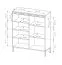 Helles Wohnzimmer - Set A Balta, 4-teilig, Push-to-open Funktion, Farbe: Beige, ABS-Kantenschutz, Beine: Metall