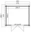 Gartenhaus G276 Lichtgrau - 28 mm Blockbohlenhaus, Grundfläche: 6,05 m², Pultdach