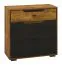 Kommode Felida 07, Farbe: Lefkas Eiche / Eiche dunkel - Abmessungen: 92 x 92 x 41 cm (H x B x T), mit 4 Schubladen