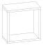 Hängeregal / Wandregal Fafe 17, Farbe: Weiß - Abmessungen: 42 x 42 x 22 cm (H x B x T)