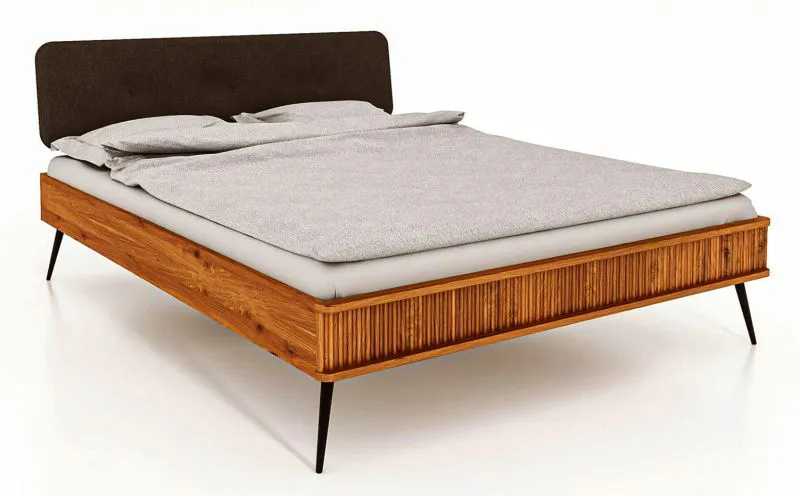 Buche-Bett massiv | 160 x 200 cm | Kernbuche | Geölt | Natur Abbildung