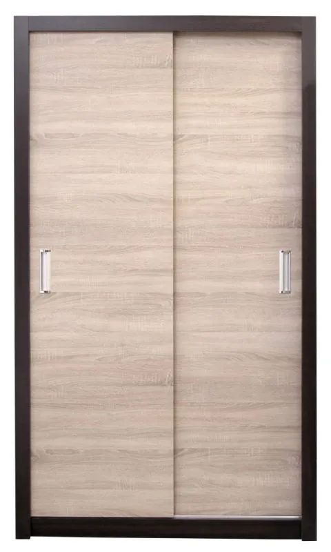 130 cm breiter Kleiderschrank mit 6 Fächern und 2 Türen | Farbe: Sonoma Eiche Abbildung