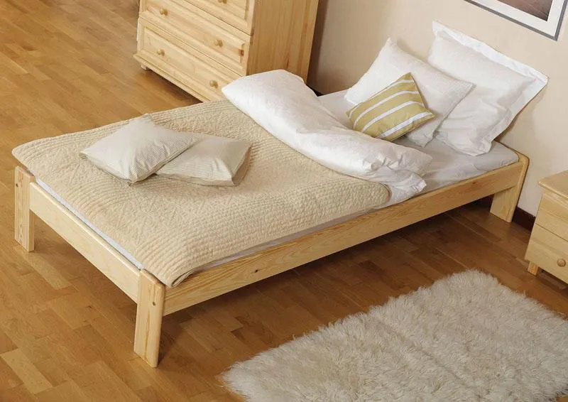 Holzbett Bettgestell Kiefer 120 x 200 cm Natur Abbildung
