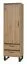 Schrank Kanel 04, Farbe: Eiche / Anthrazit - Abmessungen: 195 x 60 x 41 cm (H x B x T)