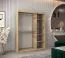 Schiebetürenschrank / Kleiderschrank Bisaurin 3A, Farbe: Eiche Sonoma - Abmessungen: 200 x 150 x 62 cm ( H x B x T)