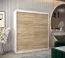 Schiebetürenschrank / Kleiderschrank Bisaurin 4A, Farbe: Weiß matt / Eiche Sonoma - Abmessungen: 200 x 180 x 62 cm ( H x B x T)