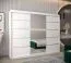 Schiebetürenschrank / Kleiderschrank Jan 06B mit Spiegel, Farbe: Weiß matt - Abmessungen: 200 x 250 x 62 cm ( H x B x T)