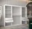 Schiebetürenschrank / Kleiderschrank Jan 06B mit Spiegel, Farbe: Weiß matt - Abmessungen: 200 x 250 x 62 cm ( H x B x T)