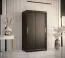 Stylischer Kleiderschrank Liskamm 04, Farbe: Schwarz matt - Abmessungen: 200 x 100 x 62 cm (H x B x T), mit fünf Fächern
