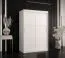Neutraler Kleiderschrank mit genügend Stauraum Liskamm 05, Farbe: Weiß matt - Abmessungen: 200 x 120 x 62 cm (H x B x T), mit fünf Fächern und zwei Kleiderstangen
