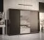 Großer Kleiderschrank mit schlichten Design Liskamm 48, Farbe: Schwarz matt - Abmessungen: 200 x 250 x 62 cm (H x B x T), mit 10 Fächern