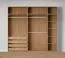Offener Kleiderschrank | 3 Kleiderstangen | Farbe: Eiche Puccini | 4 Innenschubladen | 8 Fächer | Maße: 256,5 x 55 x 234 cm | 4 Holzeinlegeböden | für Ankleidezimmer