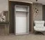 Kleiderschrank 1 Meter breit Eiger 04, Farbe: Weiß, Soft-Close-Funktion, Drehtürenschrank, Griffe: Kaschmir, ein Fach, eine Kleiderstange, für Schlafzimmer