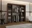 Kleiderschrank | Farbe: Walnuss Warmia | Spiegeltür | Moderne Details | 200 x 62 x 200 cm | Schiebetürenschrank | 10 Fächer | 2 Kleiderstangen | hochwertig Verarbeitet