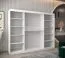 Schiebetürenschrank | Weiß Matt | Spiegeltür | Moderne Details | 250 x 62 x 200 cm | Kleiderschrank | 10 Fächer | 2 Kleiderstangen | hochwertig Verarbeitet