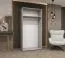 Kleiderschrank mit einer Kleiderstange Korab 62, Farbe: Schwarz, Soft-Close-Funktion, Griffe: Kaschmir, 1 Meter breit, ein Fach, Drehtürenschrank