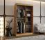 Kleiderschrank / Schiebetürenschrank | Farbe: Eiche Artisan | 5 Fächer | 2 Kleiderstangen | hochwertig Verarbeitet | 120 x 62 x 200 cm | dekorative Spiegeltür