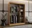 Kleiderschrank | Farbe: Eiche Artisan | 5 Fächer | 2 Kleiderstangen | hochwertig Verarbeitet | 150 x 62 x 200 cm | Schiebetürenschrank | dekorative Spiegeltür