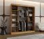 Schiebetürenschrank | Farbe: Eiche Artisan | 10 Fächer | 2 Kleiderstangen | hochwertig Verarbeitet | 180 x 62 x 200 cm | Kleiderschrank | Spiegeltür | modernes Design
