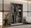 Schiebetürenschrank | Kaschmir | 5 Fächer | 2 Kleiderstangen | hochwertig Verarbeitet | 120 x 62 x 200 cm | Kleiderschrank | Spiegeltür | modernes Design