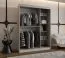 Schiebetürenschrank / Kleiderschrank | Kaschmir | 5 Fächer | 2 Kleiderstangen | 150 x 62 x 200 cm | dekorative Spiegeltür | für Schlafzimmer