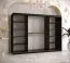 Großer Kleiderschrank mit schlichten Design Liskamm 48, Farbe: Schwarz matt - Abmessungen: 200 x 250 x 62 cm (H x B x T), mit 10 Fächern