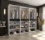 Drehtürenschrank | Weiß | 12 Drehtüren | 9 Fächer | 3 Kleiderstangen | 270 x 52 x 203 cm | hochwertig Verarbeitet | Soft-Close Funktion | Kleiderschrank | grifflose Türen