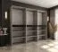 Drehtürenschrank | Kaschmir | 12 Drehtüren | 9 Fächer | 3 Kleiderstangen | 270 x 52 x 203 cm | hochwertig Verarbeitet | Soft-Close Funktion | Kleiderschrank | grifflose Türen