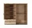 Großer Kleiderschrank mit zwei Kleiderstangen Chebba 01, Farbe: Eiche Artisan / Anthrazit - Abmessungen: 210 x 220 x 60 cm (H x B x T)