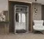 Kleiderschrank eine Kleiderstange Eiger 112, zwei Spiegeltüren, 1 Meter breit, Soft-Close-Funktion, ein Fach, für Schlafzimmer