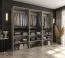 Drehtürenschrank | Kaschmir | 12 Drehtüren | 9 Fächer | 3 Kleiderstangen | 270 x 52 x 203 cm | hochwertig Verarbeitet | Soft-Close Funktion | Kleiderschrank | grifflose Türen