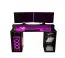 Schwarzer Schreibtisch Belledonne 02, Farbe: Schwarz - Abmessungen: 90 x 138 x 50 cm (H x B x T)