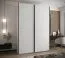Kleiderschrank / Schiebetürenschrank | 245,5 x 180 x 64 cm | 2 Kleiderstangen | 2 Schiebetüren | 11 Fächer | 10 Einlegeböden | Soft-Close | Farbe: Weiß