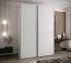 Kleiderschrank / Schiebetürenschrank | 245,5 x 180 x 64 cm | 2 Schiebetüren | 2 Kleiderstangen | 11 Fächer | 10 Einlegeböden | Soft-Close | Farbe: Weiß