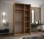 Kleiderschrank / Schiebetürenschrank | 245,5 x 130 x 64 cm | 2 Kleiderstangen | Soft-Close | 2 Schiebetüren | Farbe: Kaschmir | 6 Fächer | 6 Fächer