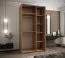 Kleiderschrank / Schiebetürenschrank | ABS Kantenschutz | 2 Kleiderstangen | 245,5 x 140 x 64 cm | 2 Schiebetüren |Farbe: Weiß | Spiegel | Soft-Close