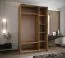 Kleiderschrank / Schiebetürenschrank | Spiegel |245,5 x 150 x 64 cm | 6 Fächer | 2 Kleiderstangen | 2 Schiebetüren | Soft-Close | Farbe: Eiche Artisan