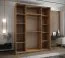Kleiderschrank / Schiebetürenschrank | 11 Fächer | 245,5 x 190 x 64 cm | Spiegel | 2 Kleiderstangen | 2 Schiebetüren | Soft-Close | Farbe: Weiß