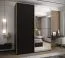 Kleiderschrank / Schiebetürenschrank | Farbe: Schwarz | Soft-Close | 11 Fächer | 2 Kleiderstangen | Spiegel | 245,5 x 200 x 64 cm | 2 Schiebetüren
