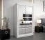 Schiebetürenschrank / Kleiderschrank Aizkorri 02B mit Spiegel, Farbe: Weiß matt - Abmessungen: 200 x 120 x 62 cm (H x B x T)